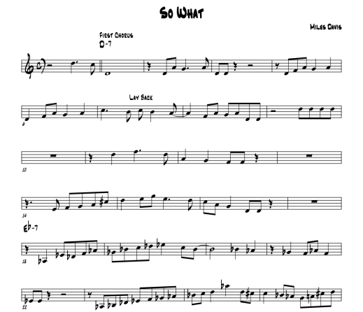Analysis-So What-Solo Transcription